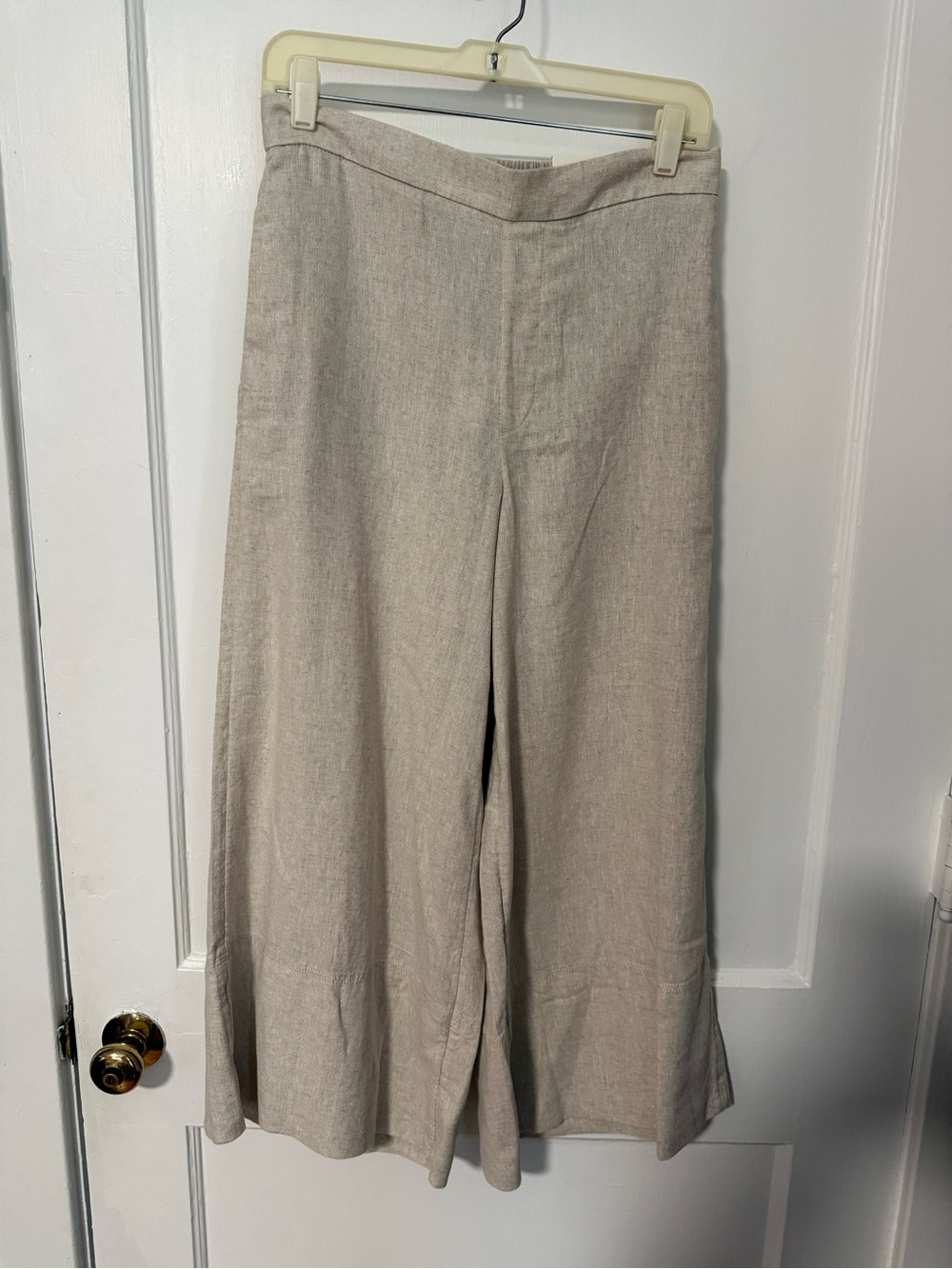 Banana Republic High Waist Linen Wide-Leg Cropped Pants Pockets NWT Size Small